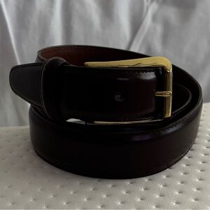 Coach belt vintage brown polished cowhide belt #3931 Sz 38 and 1-3/16” wide
